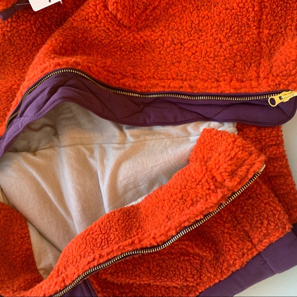 Free People Rivington Sherpa Zip Up Coat Jacket - Picture 4 of 8